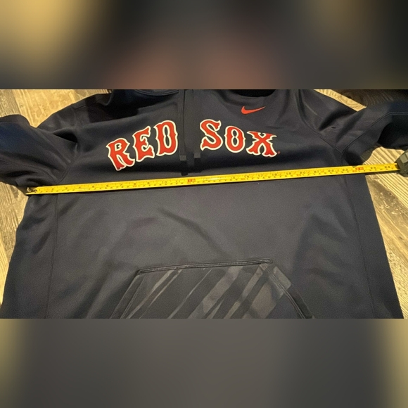 Red Sox Nike Therma-Fit Navy and Red Hoodie - Picture 4 of 6